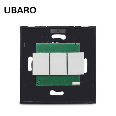 UBARO EU/UK No Crystal Glass Panel Zidni prekidač na dodir Crno Bijele Boje PC Materijal Električni senzor Dio Dodaci 100-240V