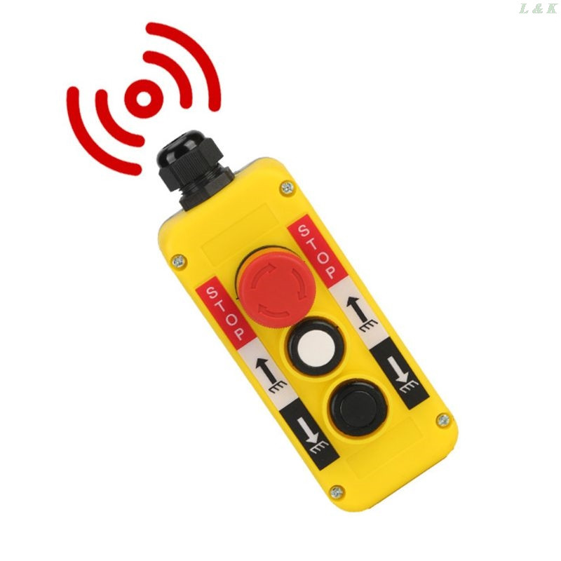 Vodootporni industrijski prekidač s gumbom za zaustavljanje u nuždi za privjesnu upravljačku stanicu električne dizalice