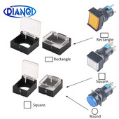 1/5/10 tk plastikust läbipaistev kaitseümbris ristkülikukujuline ruudukujuline kate Nupplülitite jaoks 