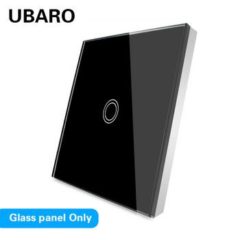 UBARO само стъклен панел с бял, черен, златист цвят, закален кристал, аксесоари, 86*86 мм основа
