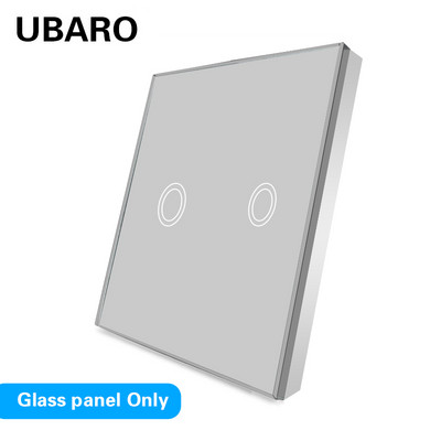 Tikai UBARO stikla panelis ar baltu melnu zelta krāsu rūdīta kristāla izstrādājumu aksesuāri 86 * 86 mm pamatne