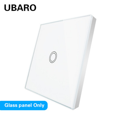 Tikai UBARO stikla panelis ar baltu melnu zelta krāsu rūdīta kristāla izstrādājumu aksesuāri 86 * 86 mm pamatne