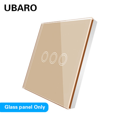 Tikai UBARO stikla panelis ar baltu melnu zelta krāsu rūdīta kristāla izstrādājumu aksesuāri 86 * 86 mm pamatne