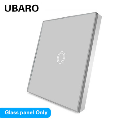 Tikai UBARO stikla panelis ar baltu melnu zelta krāsu rūdīta kristāla izstrādājumu aksesuāri 86 * 86 mm pamatne