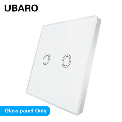 Tikai UBARO stikla panelis ar baltu melnu zelta krāsu rūdīta kristāla izstrādājumu aksesuāri 86 * 86 mm pamatne