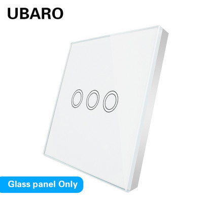 Tikai UBARO stikla panelis ar baltu melnu zelta krāsu rūdīta kristāla izstrādājumu aksesuāri 86 * 86 mm pamatne