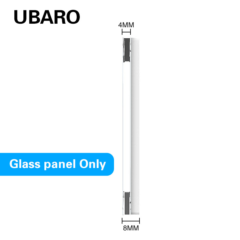 Tikai UBARO stikla panelis ar baltu melnu zelta krāsu rūdīta kristāla izstrādājumu aksesuāri 86 * 86 mm pamatne