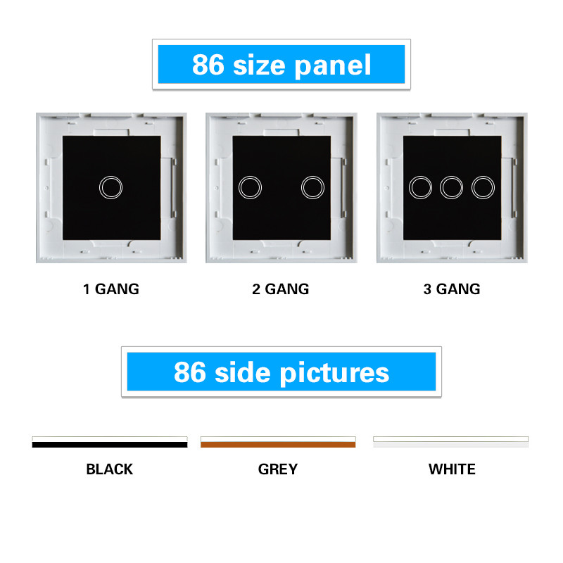 Tikai UBARO stikla panelis ar baltu melnu zelta krāsu rūdīta kristāla izstrādājumu aksesuāri 86 * 86 mm pamatne