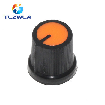 25PCS WH148 AG3 Капачка на копчето на потенциометъра AG3 Пластмасово копче за диаметър 6 mm Plum Handle Yellow Orange Blue White Red *5PCS=25