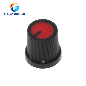 25PCS WH148 AG3 Капачка на копчето на потенциометъра AG3 Пластмасово копче за диаметър 6 mm Plum Handle Yellow Orange Blue White Red *5PCS=25