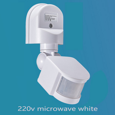 Infrasarkanais PIR kustības sensora slēdzis Kustības sensora gaismas slēdzis ar LED gaismu automātisks āra 220 V infrasarkanais detektors