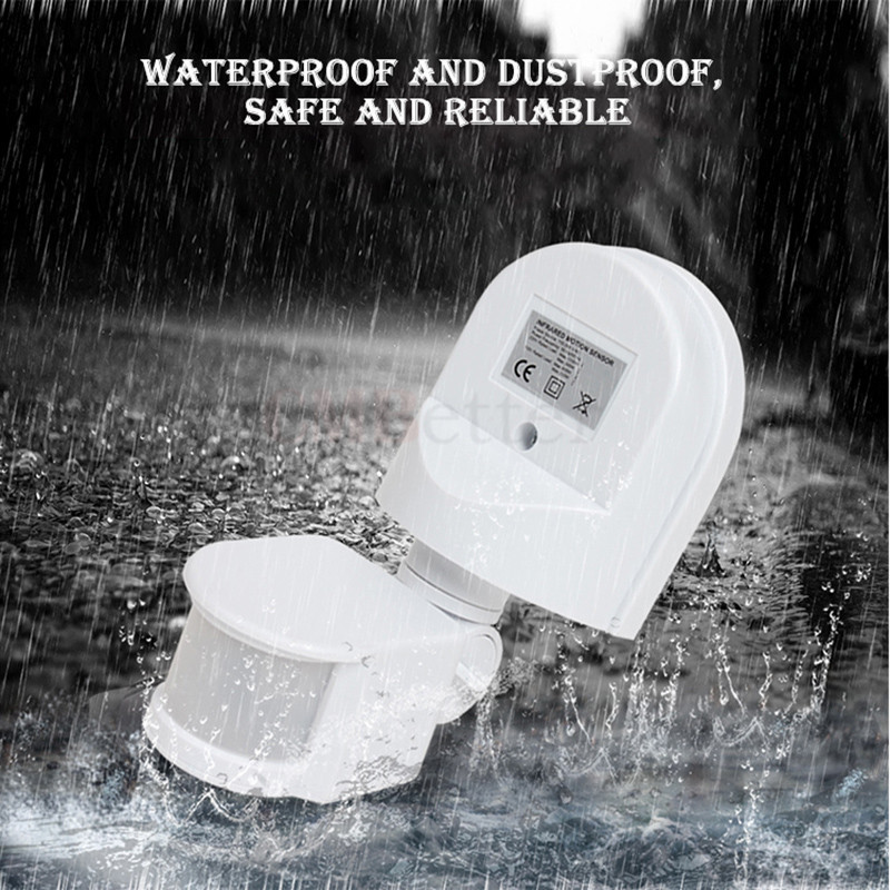 Infrasarkanais PIR kustības sensora slēdzis Kustības sensora gaismas slēdzis ar LED gaismu automātisks āra 220 V infrasarkanais detektors