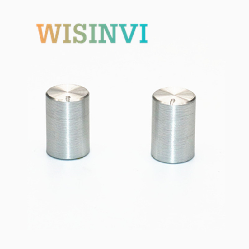 10PCS 10*15mm crna srebrna aluminijska legura tipke kapa 10mm*15mm unutarnja rupa 6MM pojačalo audio potenciometar za glasnoću DIY tipka
