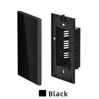 Američka standardna bijela prazna ploča s prekidačima od kaljenog kristalnog stakla s ugradbenom željeznom pločom za blokiranje bijele ploče