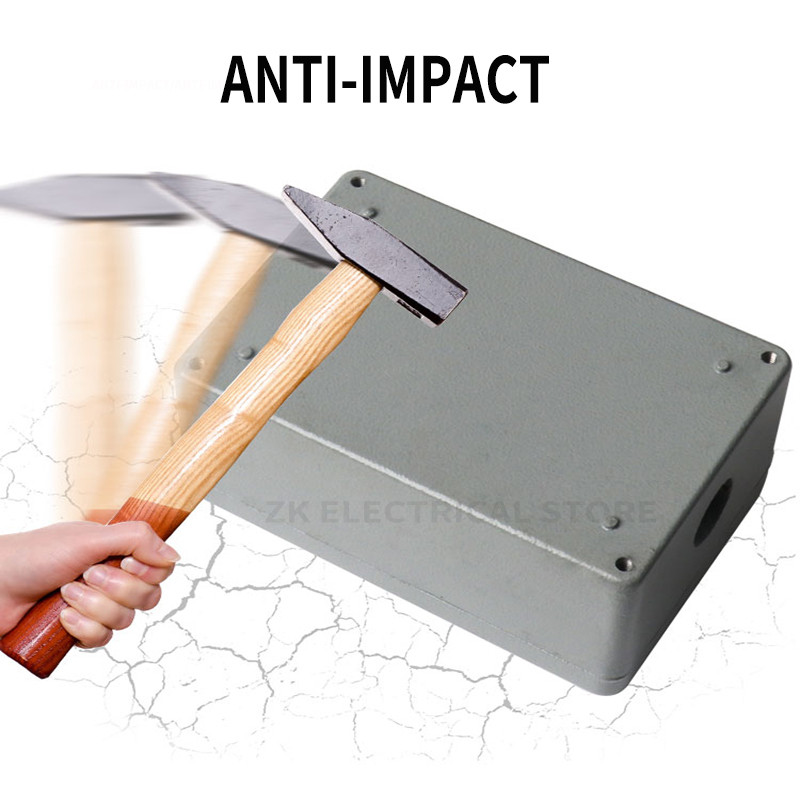 Metāla lieta alumīnija ūdensnecaurlaidīgs pogu slēdža vadības kārbas atvere 22 mm avārijas apturēšanas slēdža pogu kārba alumīnija sakausējuma 1234 caurums