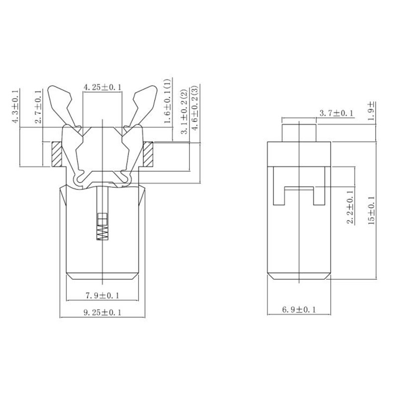 10 tk ukseluku lüliti lukk iselukustuva vedruluku auto prillide korpuse jaoks teler EVD DVD ukse kate