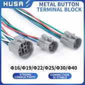 12mm 16mm 19mm 22mm 25mm kaablipesa metallist nupplüliti juhtmestiku jaoks 2-6 juhtmega stabiilse lambi valgusnupu vedrujuhe