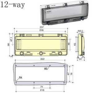 2-18 virzienu slēdža slēdža caurspīdīgs aizsargapvalks IP67 ūdensnecaurlaidīgs kastes ekranēšanas slēdža loga aizsargpārsegs
