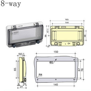 2-18 virzienu slēdža slēdža caurspīdīgs aizsargapvalks IP67 ūdensnecaurlaidīgs kastes ekranēšanas slēdža loga aizsargpārsegs