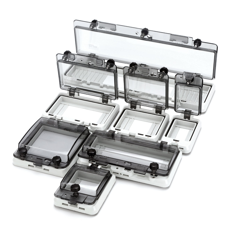 2-18 virzienu slēdža slēdža caurspīdīgs aizsargapvalks IP67 ūdensnecaurlaidīgs kastes ekranēšanas slēdža loga aizsargpārsegs