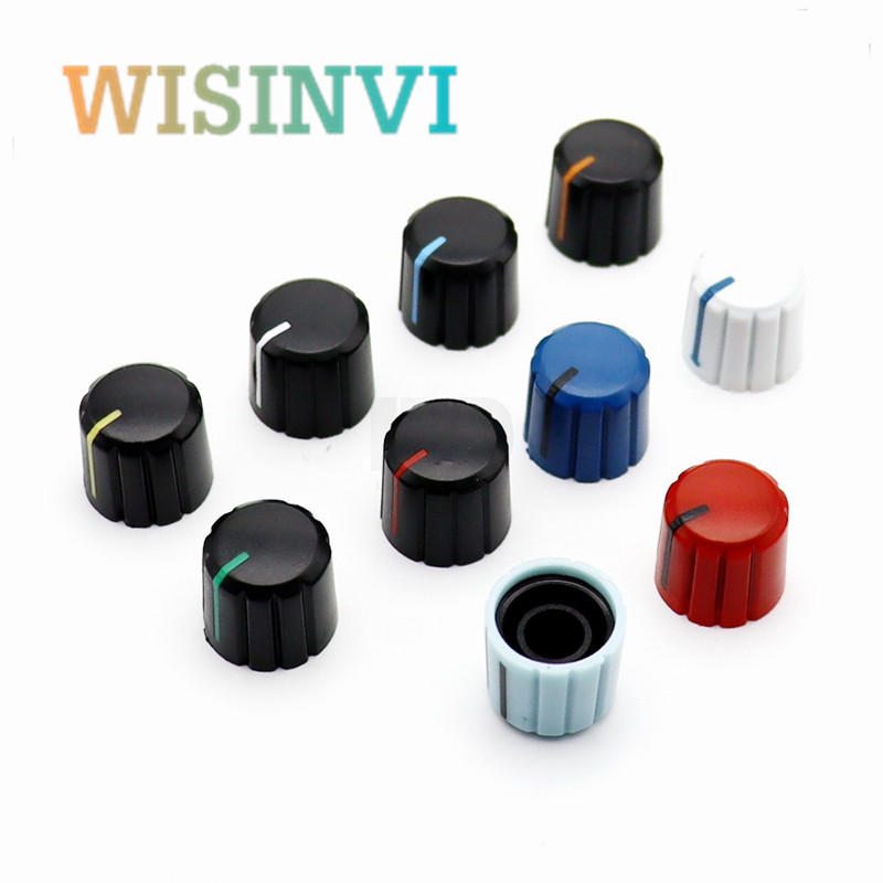 10KOM Plastična kapica gumba Promjer 15 mm Visina 13,5 mm Potenciometar Encoder gumb Unutarnja rupa u obliku cvijeta 6 mm