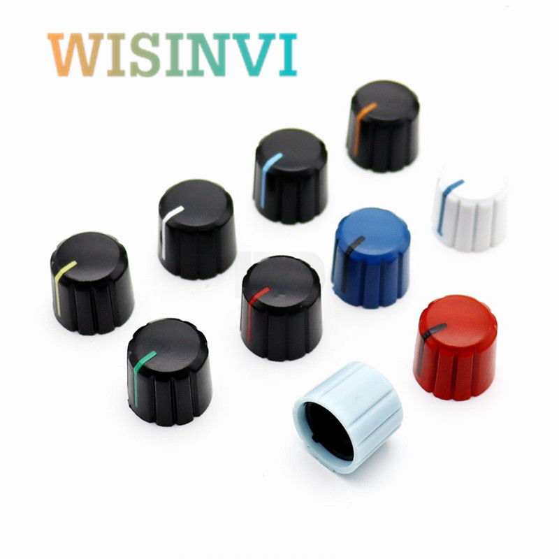 10KOM Plastična kapica gumba Promjer 15 mm Visina 13,5 mm Potenciometar Encoder gumb Unutarnja rupa u obliku cvijeta 6 mm