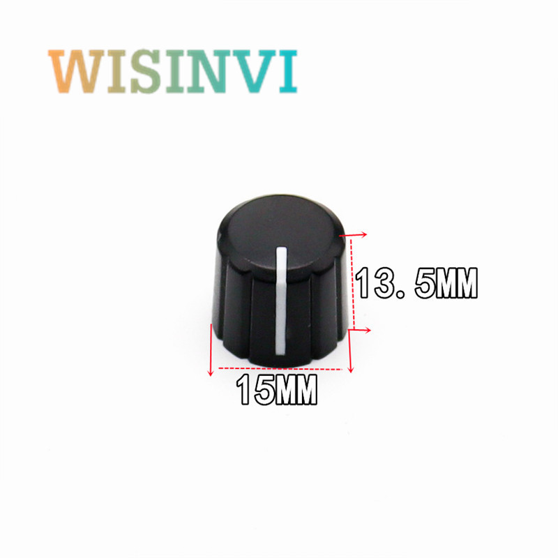 10KOM Plastična kapica gumba Promjer 15 mm Visina 13,5 mm Potenciometar Encoder gumb Unutarnja rupa u obliku cvijeta 6 mm