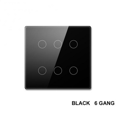 AUBESS Tuya WiFi viedais slēdzis Brazīlijas 4 x 4 skārienekrāna panelis 4/6 grupas gaismas slēdža lietojumprogrammas vadība Darbs ar Alexa Google sākumlapu