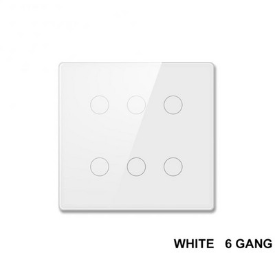 AUBESS Tuya WiFi viedais slēdzis Brazīlijas 4 x 4 skārienekrāna panelis 4/6 grupas gaismas slēdža lietojumprogrammas vadība Darbs ar Alexa Google sākumlapu