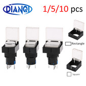 1/5/10 kom. Plastična prozirna zaštitna torbica Pravokutni kvadratni poklopac za prekidače s tipkama