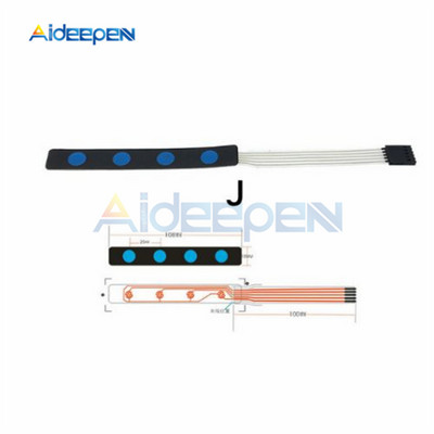 1 * 2 3 4 5 klavišų mygtukų membranos jungiklis 3 * 4 4x5 matricos masyvo klaviatūra 1x6 klaviatūra su LED valdymo skydelio kilimėliu, „pasidaryk pats“, skirtas „Arduino“