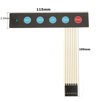 1 * 2 3 4 5 klavišų mygtukų membranos jungiklis 3 * 4 4x5 matricos masyvo klaviatūra 1x6 klaviatūra su LED valdymo skydelio kilimėliu, „pasidaryk pats“, skirtas „Arduino“