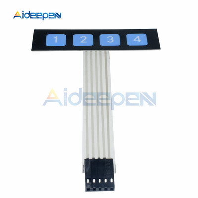 1 * 2 3 4 5 klavišų mygtukų membranos jungiklis 3 * 4 4x5 matricos masyvo klaviatūra 1x6 klaviatūra su LED valdymo skydelio kilimėliu, „pasidaryk pats“, skirtas „Arduino“