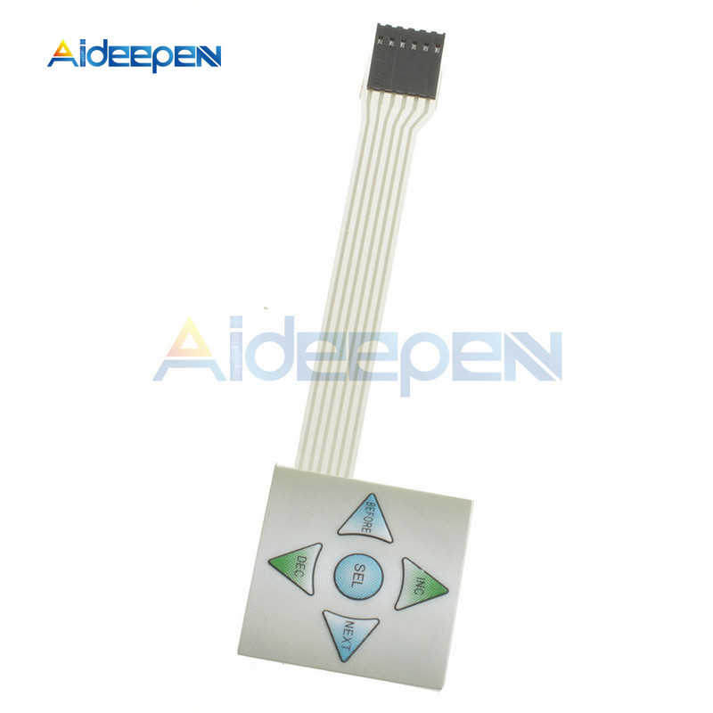 1 * 2 3 4 5 klavišų mygtukų membranos jungiklis 3 * 4 4x5 matricos masyvo klaviatūra 1x6 klaviatūra su LED valdymo skydelio kilimėliu, „pasidaryk pats“, skirtas „Arduino“