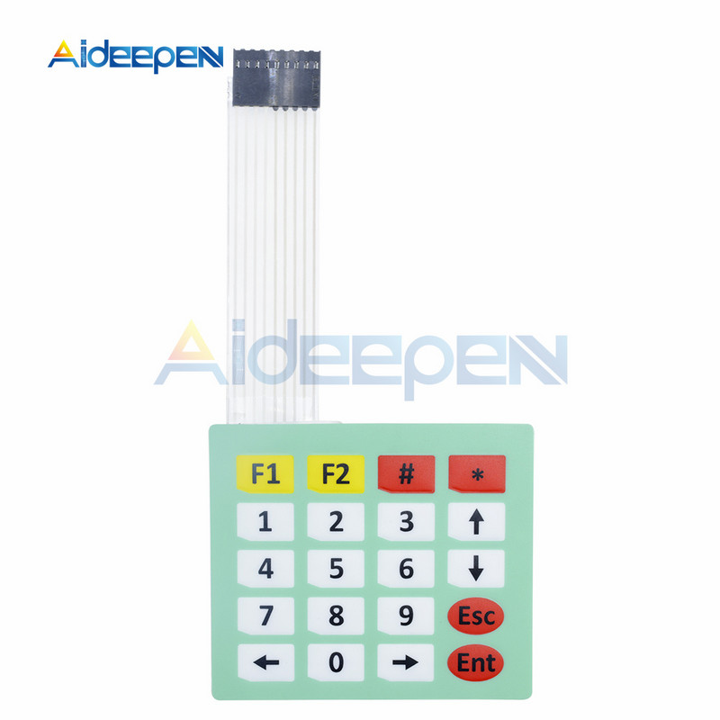 1 * 2 3 4 5 klavišų mygtukų membranos jungiklis 3 * 4 4x5 matricos masyvo klaviatūra 1x6 klaviatūra su LED valdymo skydelio kilimėliu, „pasidaryk pats“, skirtas „Arduino“