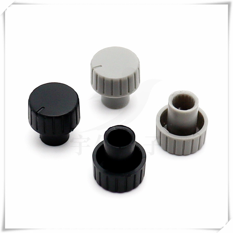 10 tükki 14x14,5 mm plastikust lüliti nupu kork Potentsiomeetri võimsusvõimendi helitugevuse reguleerimise nupp, mis sobib lillevõllile 6 mm