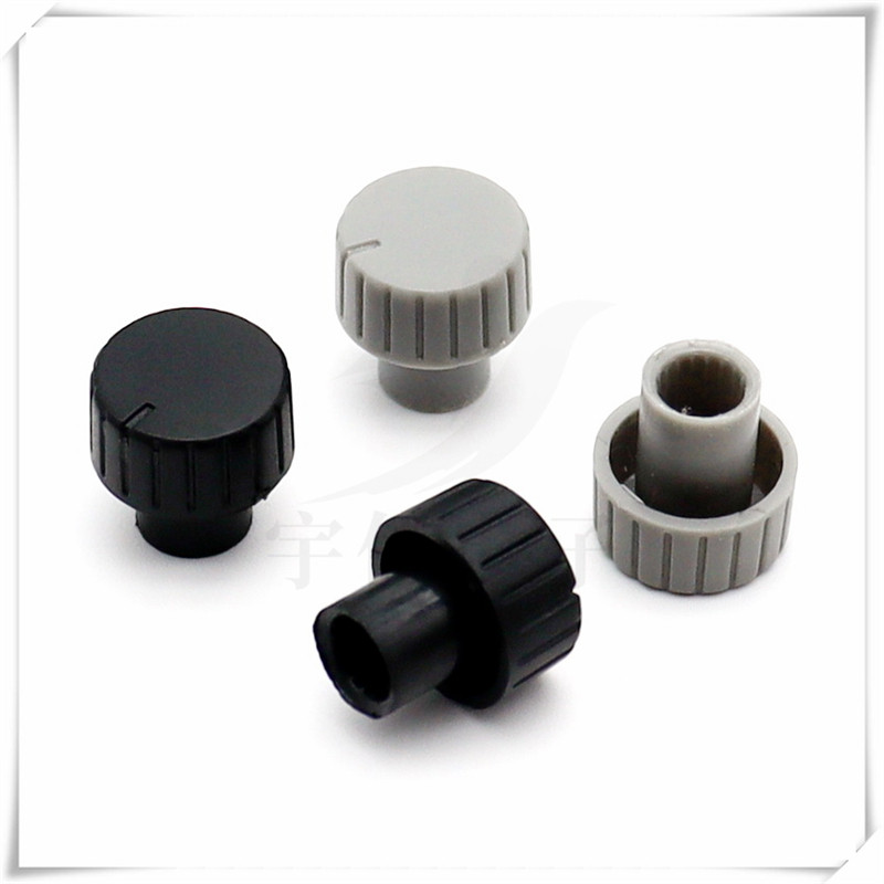 10 tükki 14x14,5 mm plastikust lüliti nupu kork Potentsiomeetri võimsusvõimendi helitugevuse reguleerimise nupp, mis sobib lillevõllile 6 mm