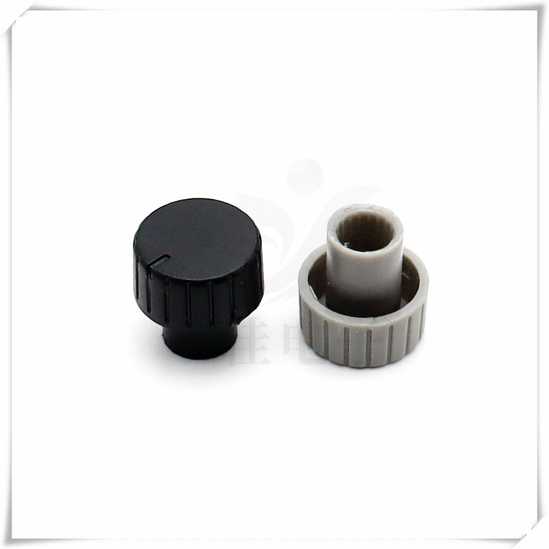 10 tükki 14x14,5 mm plastikust lüliti nupu kork Potentsiomeetri võimsusvõimendi helitugevuse reguleerimise nupp, mis sobib lillevõllile 6 mm