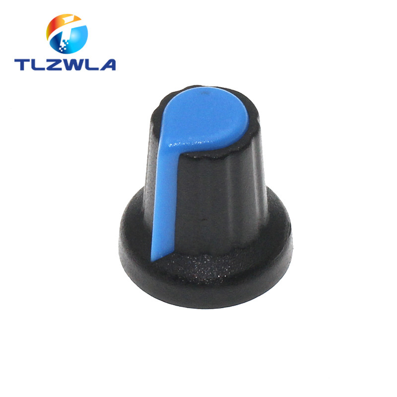 25TK WH148 AG2 Potentsiomeetri nupp kork AG2 Plastikust nupp läbimõõduga 6mm ploomi käepide Kollane oranž Sinine Valge Punane *5TK=25TK