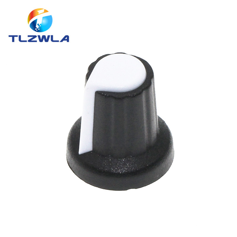 25TK WH148 AG2 Potentsiomeetri nupp kork AG2 Plastikust nupp läbimõõduga 6mm ploomi käepide Kollane oranž Sinine Valge Punane *5TK=25TK