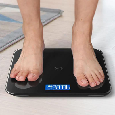 Везна за претегляне Bluetooth Smart Health Scale Прецизно домакинско измерване на тегло BMI Електронни везни LED цифров дисплей