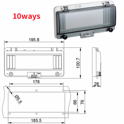 Prekidač Prozirna vodootporna kutija Prozorska razvodna kutija Zaštitni poklopac prozora Prekidač za prozor za promatranje Ip67