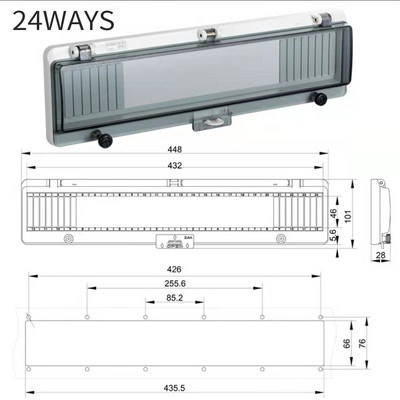 Prekidač Prozirna vodootporna kutija Prozorska razvodna kutija Zaštitni poklopac prozora Prekidač za prozor za promatranje Ip67