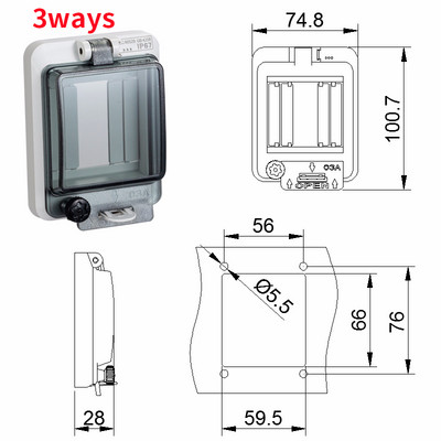 Prekidač Prozirna vodootporna kutija Prozorska razvodna kutija Zaštitni poklopac prozora Prekidač za prozor za promatranje Ip67