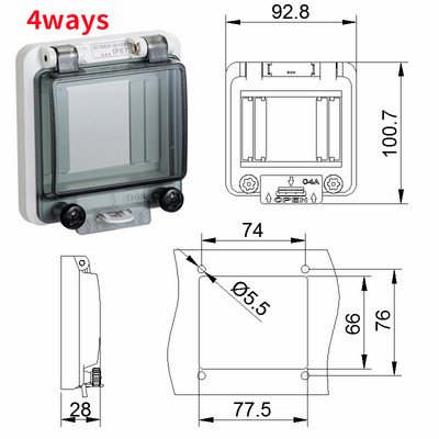 Prekidač Prozirna vodootporna kutija Prozorska razvodna kutija Zaštitni poklopac prozora Prekidač za prozor za promatranje Ip67
