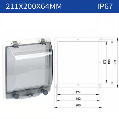 Prekidač Prozirna vodootporna kutija Prozorska razvodna kutija Zaštitni poklopac prozora Prekidač za prozor za promatranje Ip67