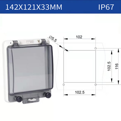 Prekidač Prozirna vodootporna kutija Prozorska razvodna kutija Zaštitni poklopac prozora Prekidač za prozor za promatranje Ip67
