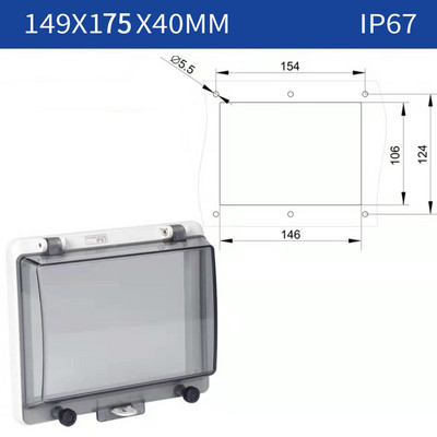 Prekidač Prozirna vodootporna kutija Prozorska razvodna kutija Zaštitni poklopac prozora Prekidač za prozor za promatranje Ip67