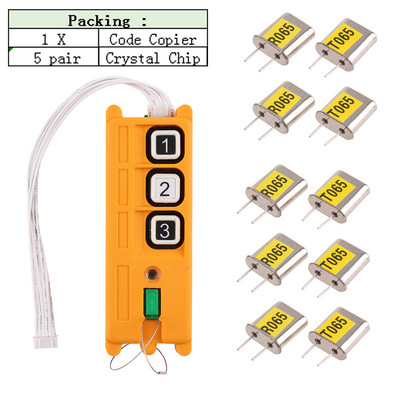 Saderīga elektriskā bezvadu rūpnieciskā radio tālvadības pults raidītāja uztvērēja atdalīšanas instrumenta kopētājs F21/F23/F24 kristāla mikroshēma