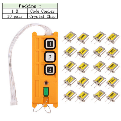 Saderīga elektriskā bezvadu rūpnieciskā radio tālvadības pults raidītāja uztvērēja atdalīšanas instrumenta kopētājs F21/F23/F24 kristāla mikroshēma